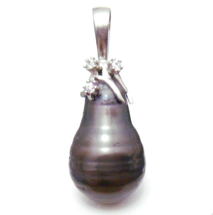 Purple Brown Tahitian Pearl Pendant